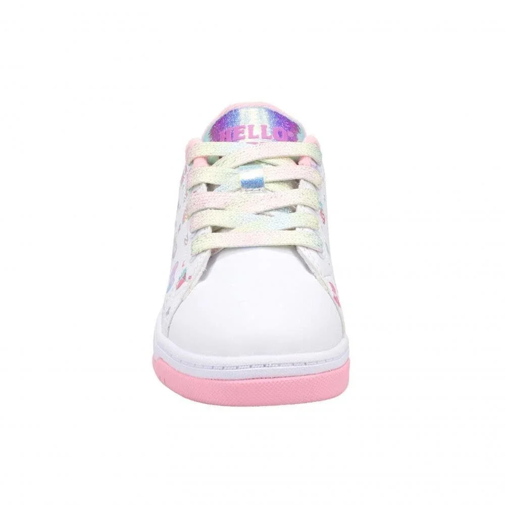 Heelys Hello Kitty Split X2 Sneaker Girls 2 M White Low Top Skate Shoes ZOGG3602